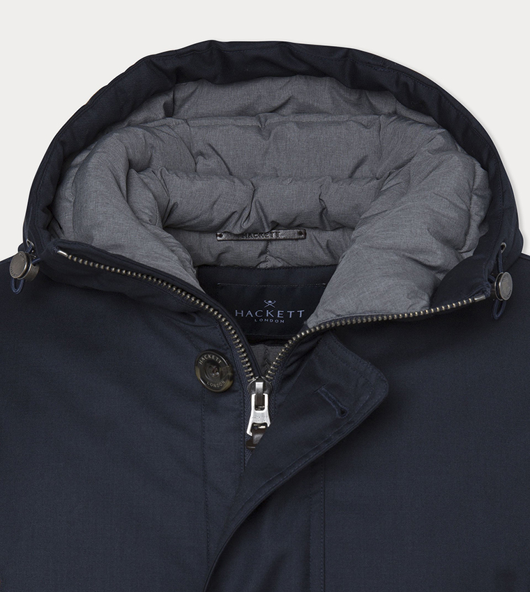 Zippered Water Repellent Hooded Jacket