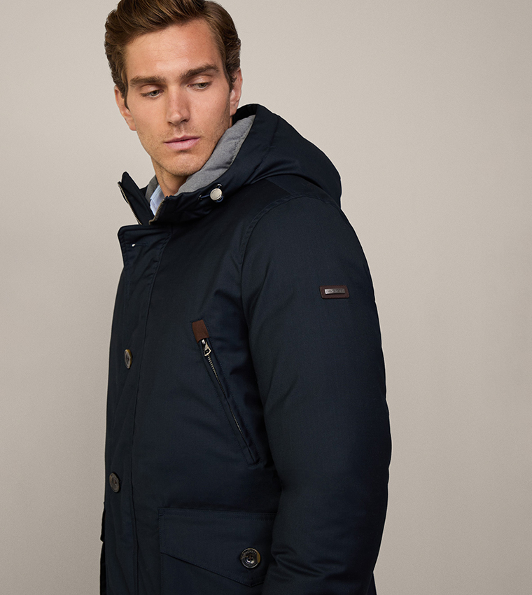 Zippered Water Repellent Hooded Jacket