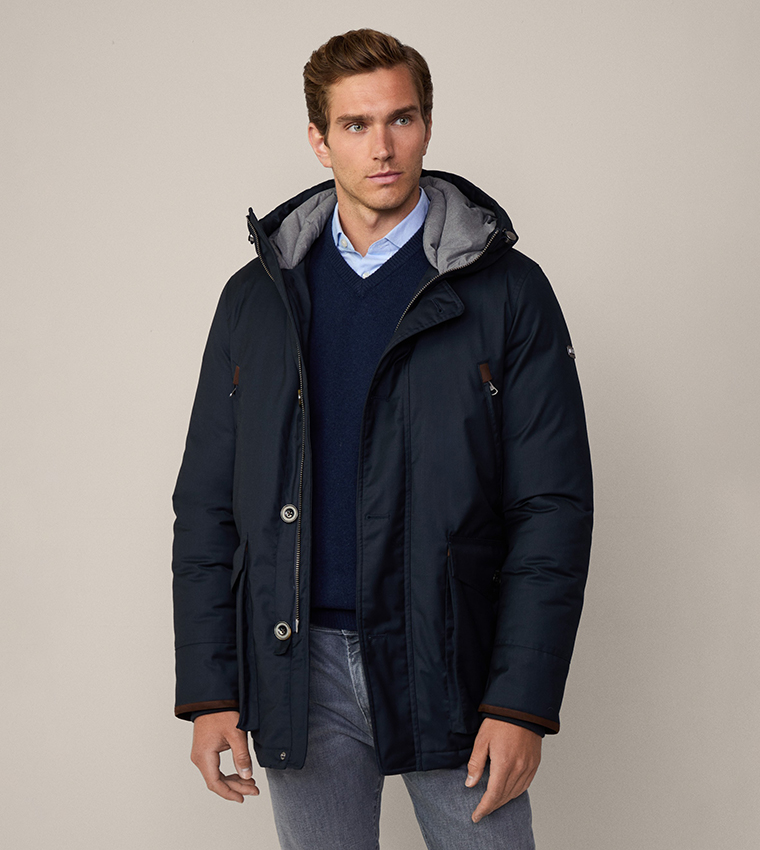Zippered Water Repellent Hooded Jacket