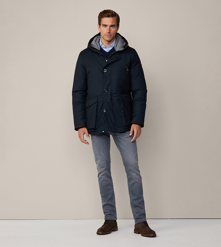 Zippered Water Repellent Hooded Jacket