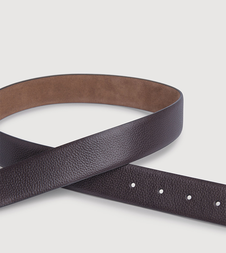 Textured Reversible Leather Belt