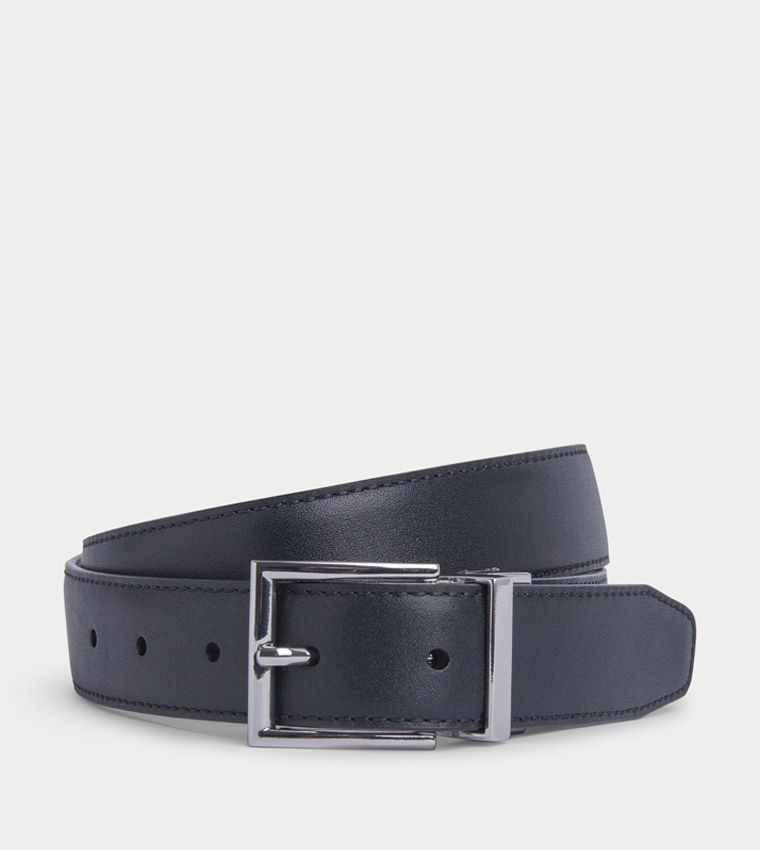 Solid Reversible Leather Belt