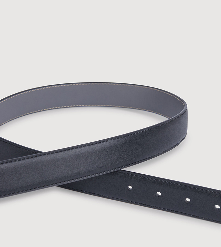 Solid Reversible Leather Belt
