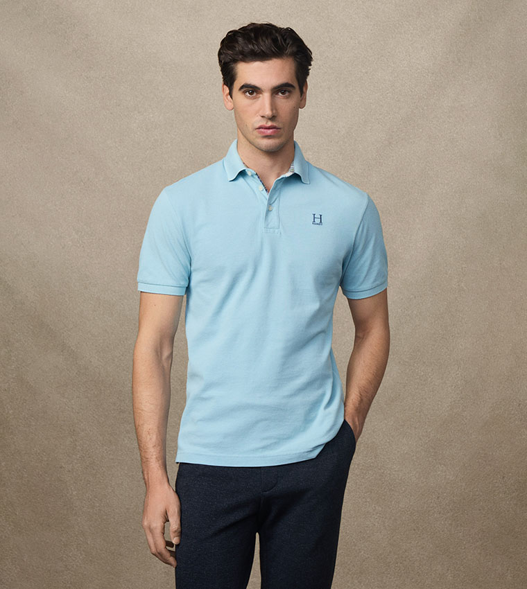 Logo Detail Classic Fit Short Sleeves Polo T-Shirt