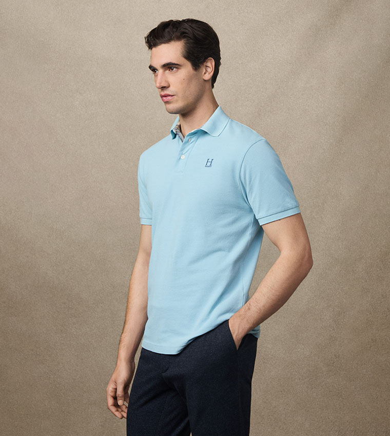 Logo Detail Classic Fit Short Sleeves Polo T-Shirt