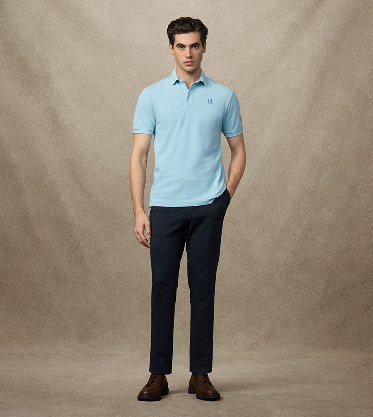 Logo Detail Classic Fit Short Sleeves Polo T-Shirt