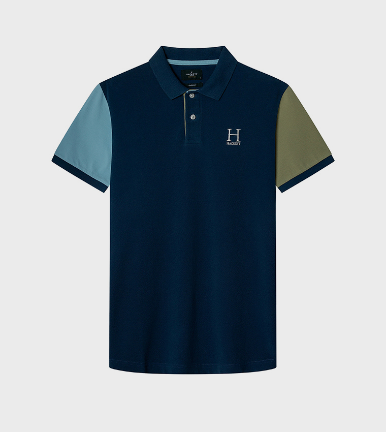 HERITAGE Color Block Short Sleeves Polo T-Shirt