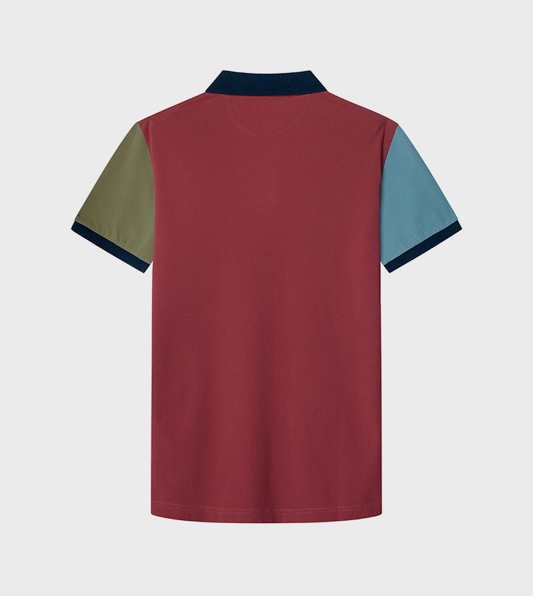 HERITAGE Color Block Short Sleeves Polo T-Shirt