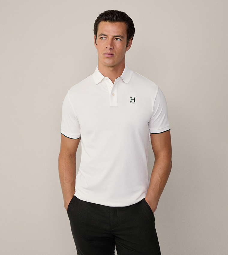 Logo Detail Heritage Pique Polo T-Shirt