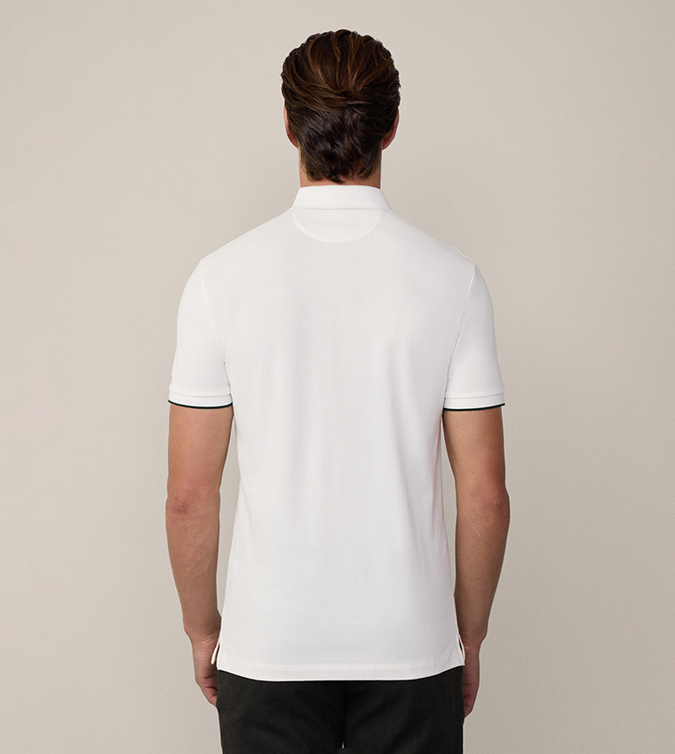 Logo Detail Heritage Pique Polo T-Shirt
