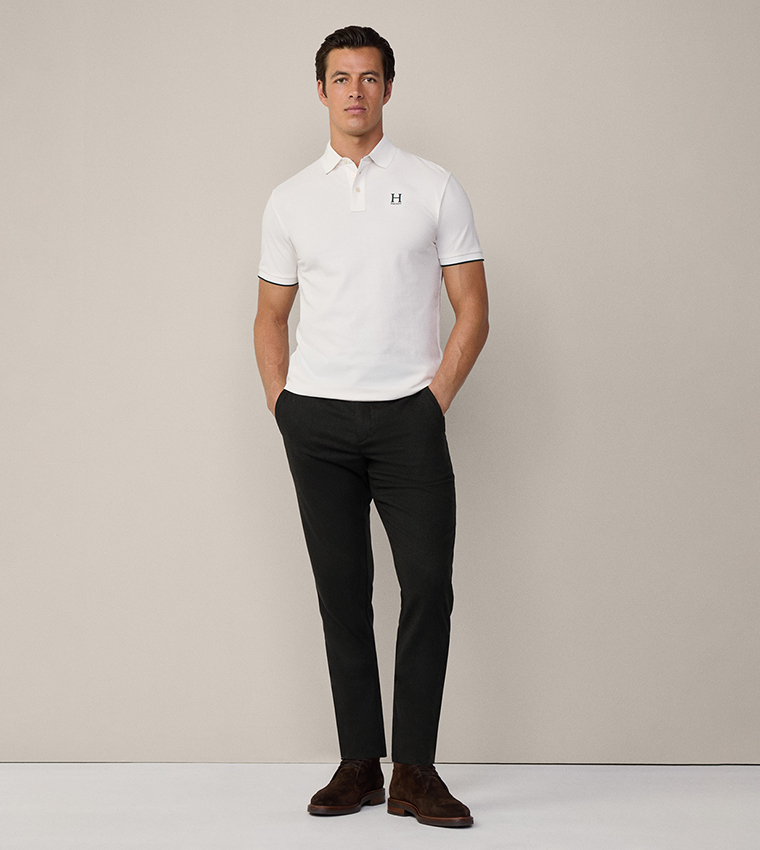 Logo Detail Heritage Pique Polo T-Shirt