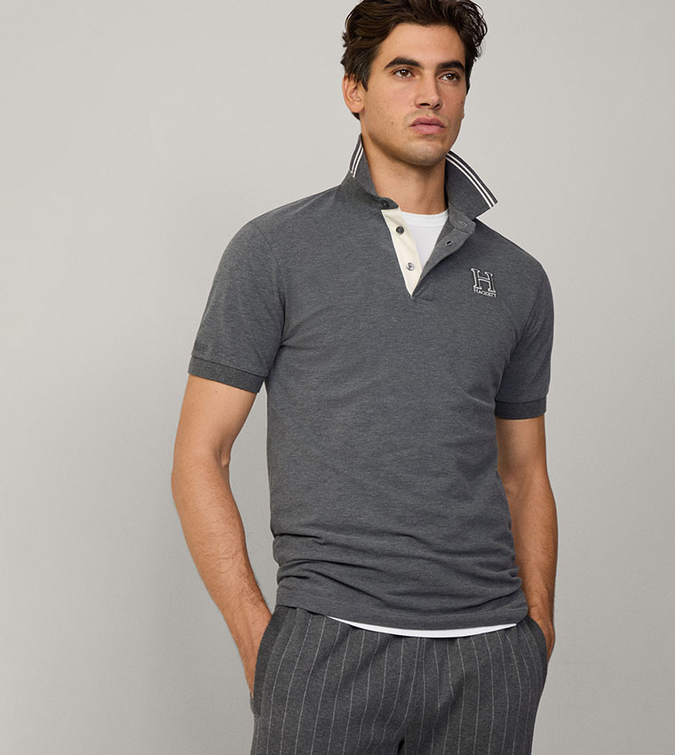 Contrast Tipping Polo T-Shirt