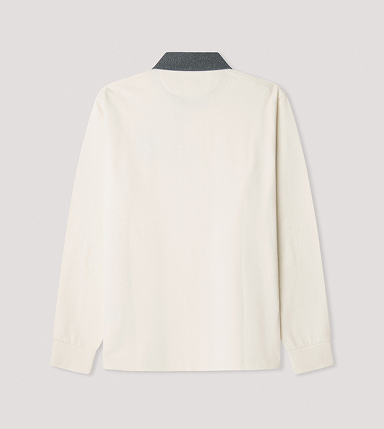 Embroidered Long Sleeves Polo T-Shirt