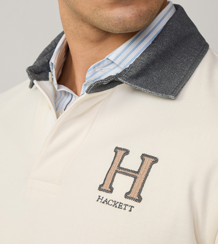 Embroidered Long Sleeves Polo T-Shirt
