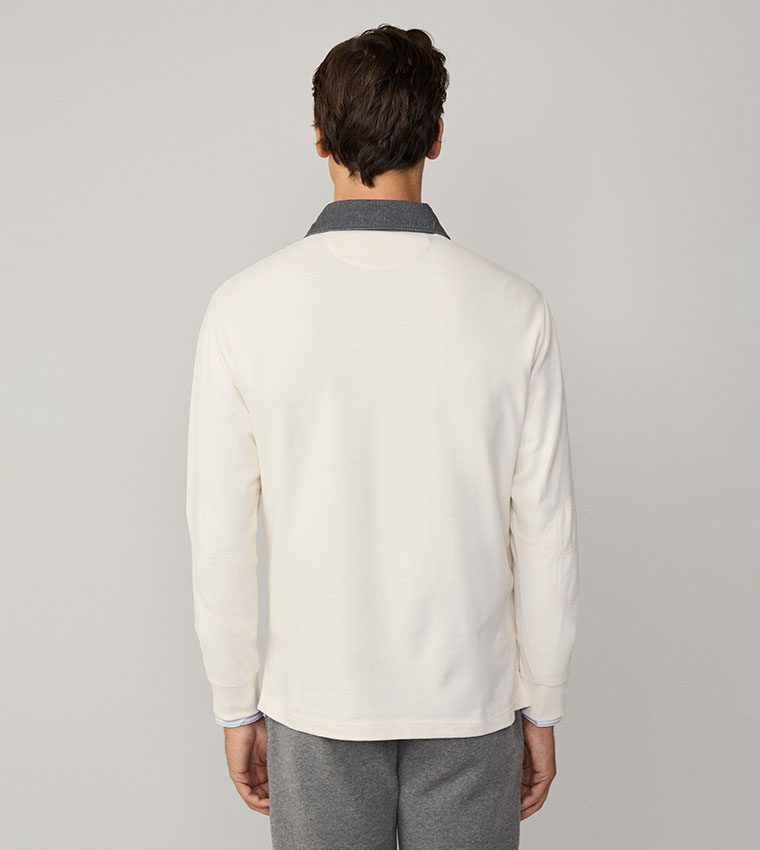 Embroidered Long Sleeves Polo T-Shirt