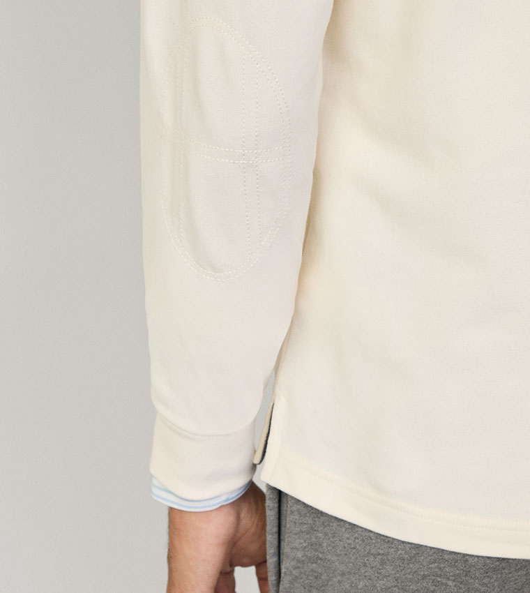 Embroidered Long Sleeves Polo T-Shirt