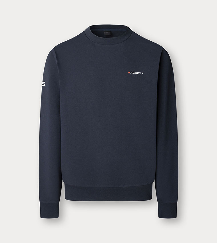 سويتشيرت بطبعة شعار ورقبة مستديرة