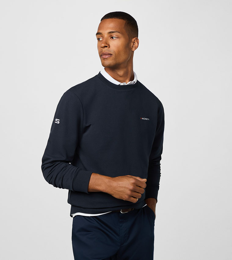 سويتشيرت بطبعة شعار ورقبة مستديرة