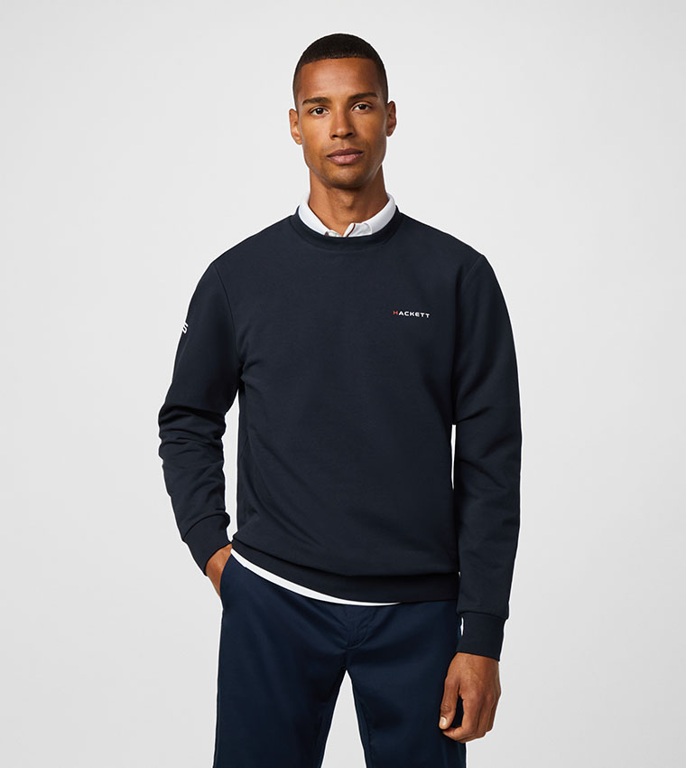 سويتشيرت بطبعة شعار ورقبة مستديرة