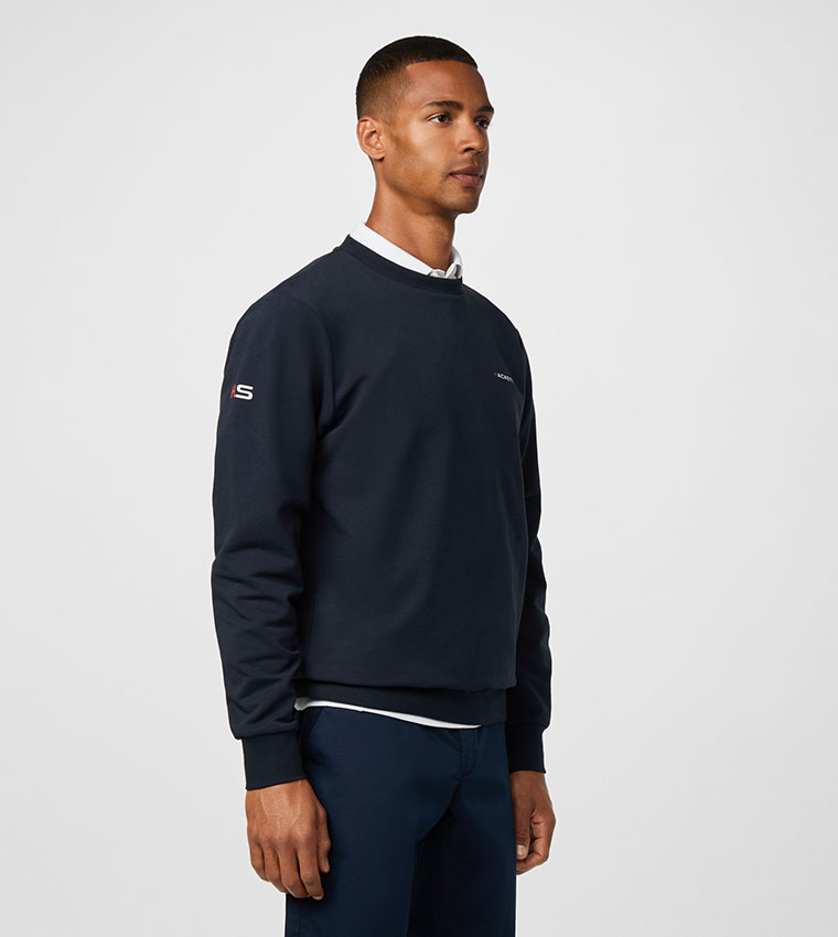 سويتشيرت بطبعة شعار ورقبة مستديرة