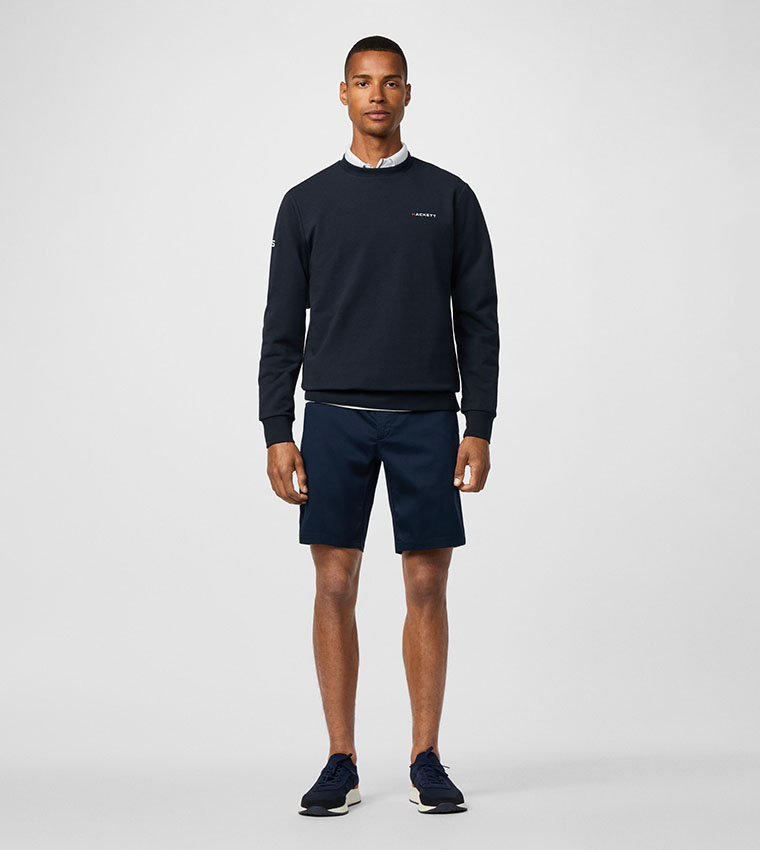 سويتشيرت بطبعة شعار ورقبة مستديرة