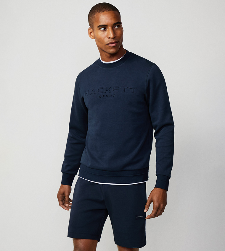 Logo Embossed Long Sleeves Sweatshirt
