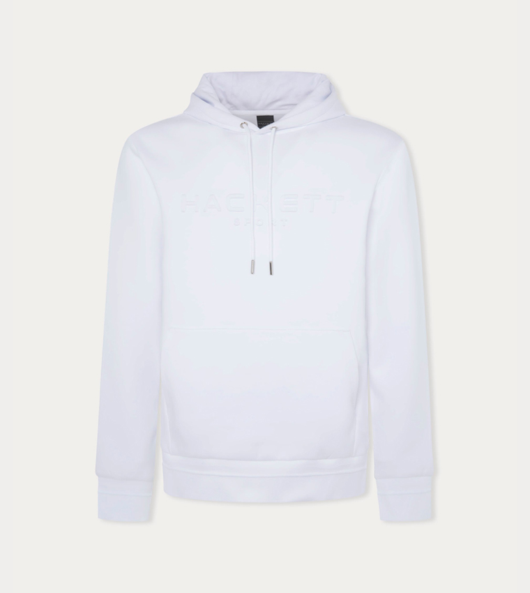 Logo Embossed Long Sleeves Hoodie