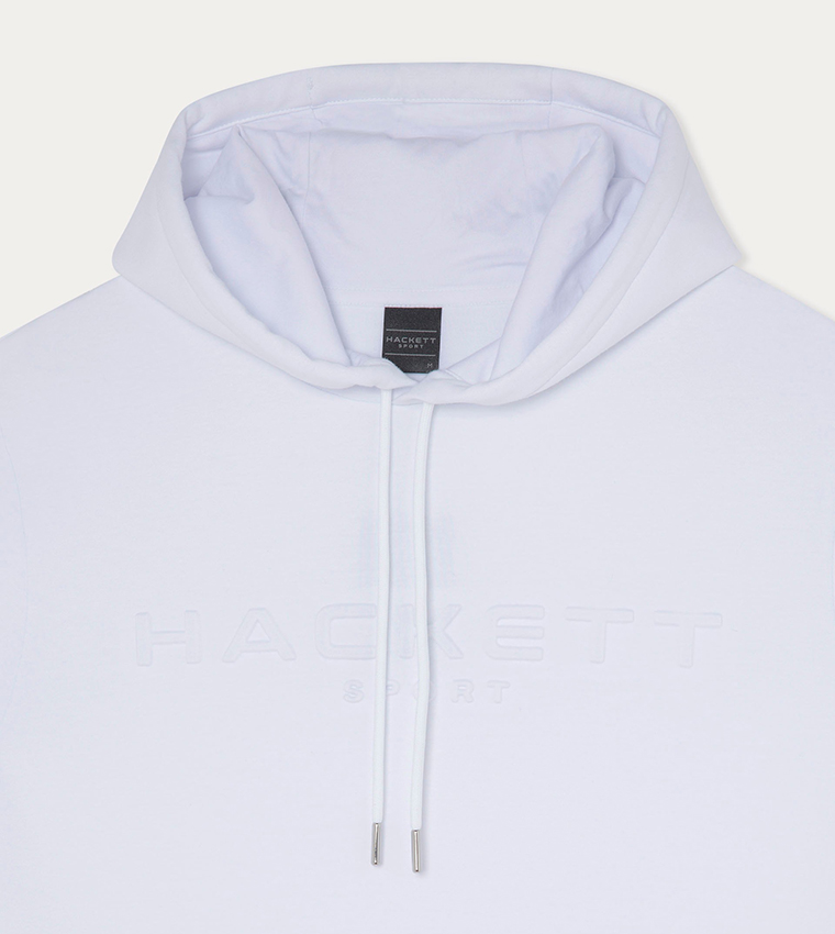 Logo Embossed Long Sleeves Hoodie