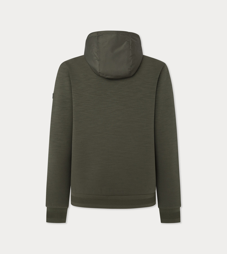 Zippered Long Sleeves Hooded Jacket