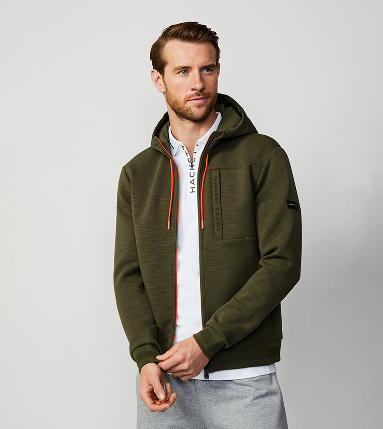 Zippered Long Sleeves Hooded Jacket