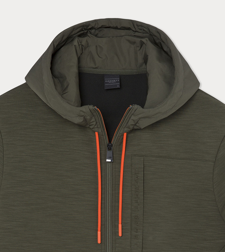 Zippered Long Sleeves Hooded Jacket