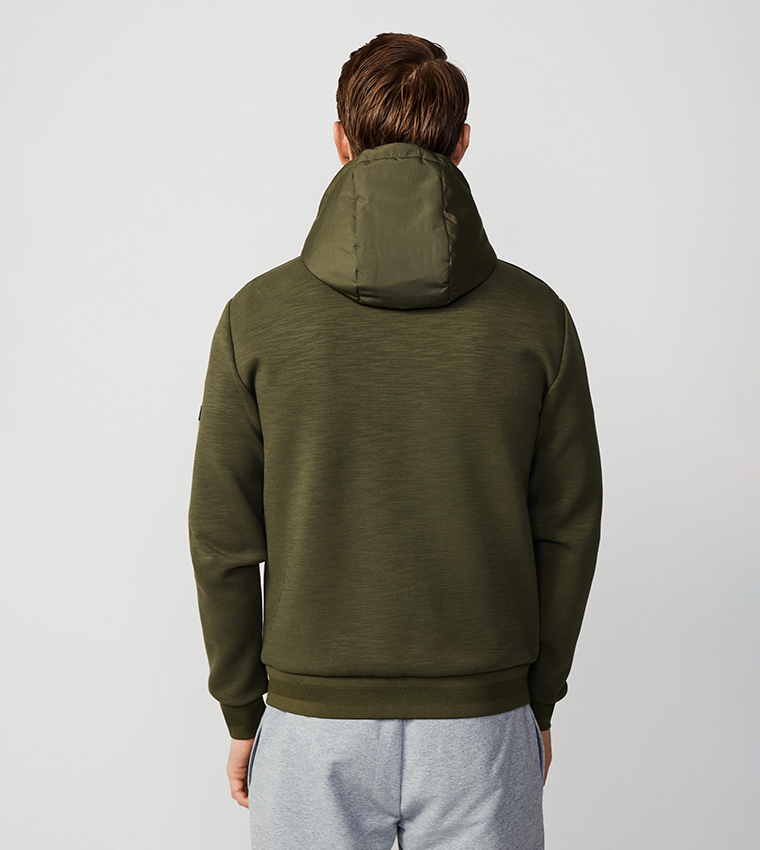 Zippered Long Sleeves Hooded Jacket