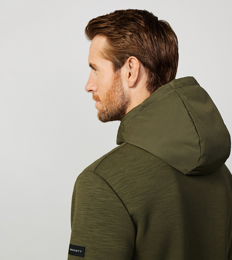 Zippered Long Sleeves Hooded Jacket