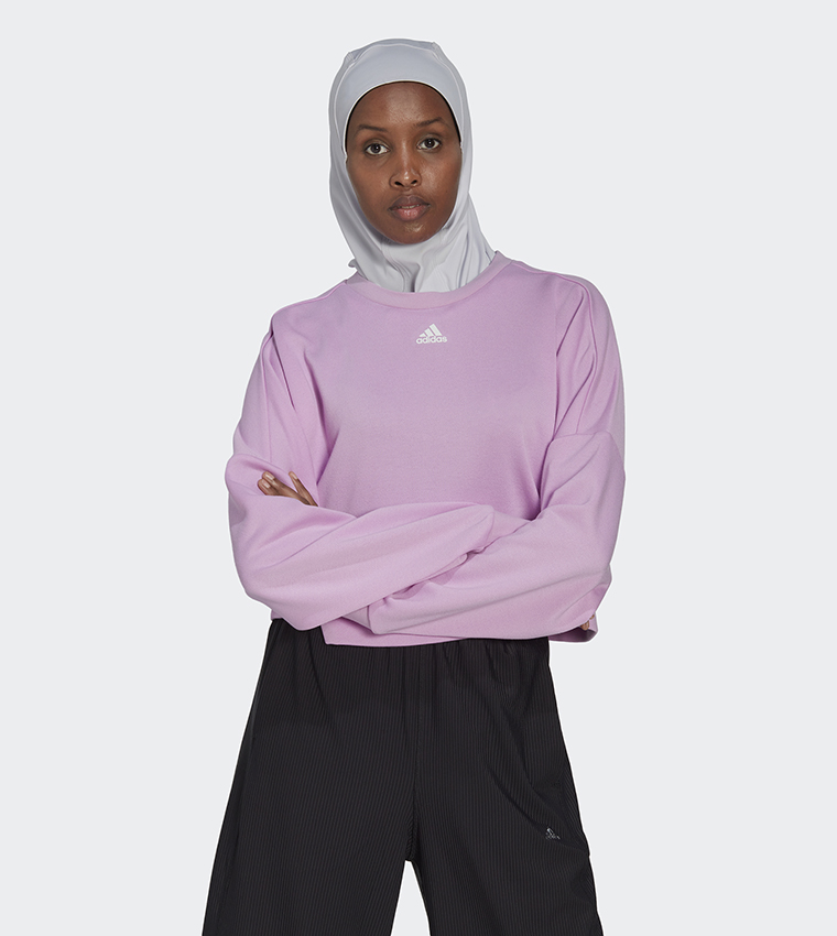 Adidas lilac sweatshirt sale