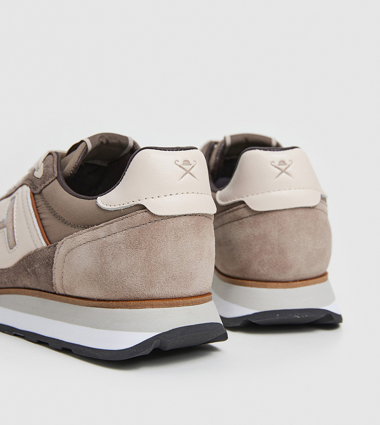 Logo Detail Lace Up Running Sneakers