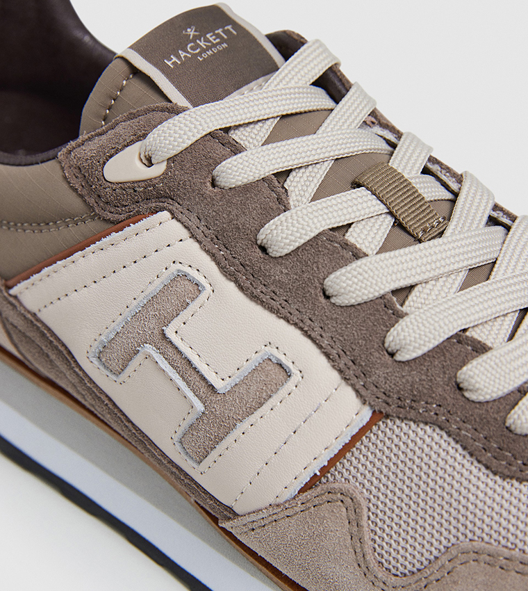 Logo Detail Lace Up Running Sneakers