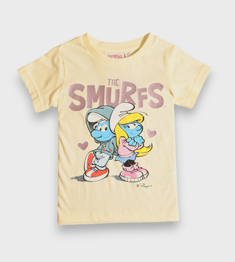 تيشيرت بطبعة وكم قصير 