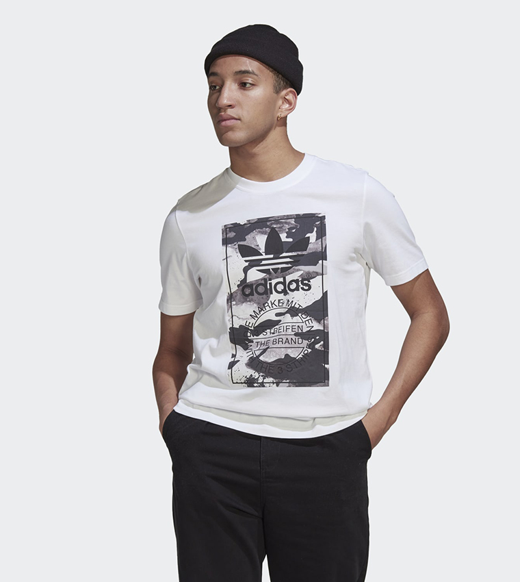 Shirt Qatar White Graphic Buy | Adidas In Camo 6thStreet T