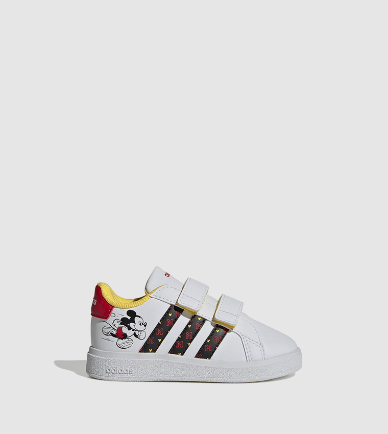 Buy Adidas Grand Court Mickey Theme Velcro Sneakers In White 6thStreet Kuwait