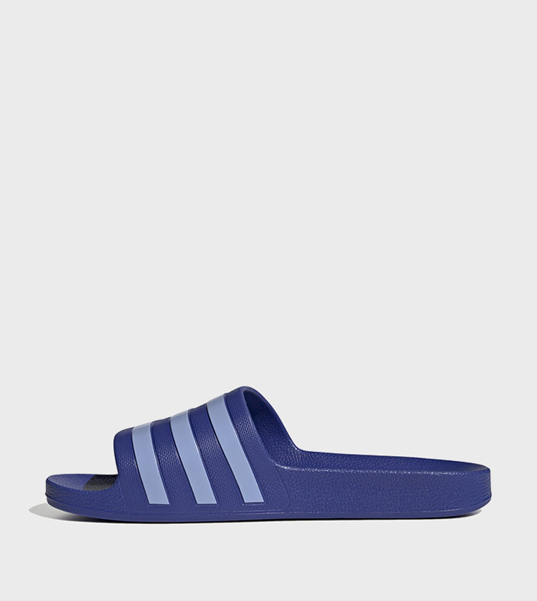 Dark blue adidas slides store