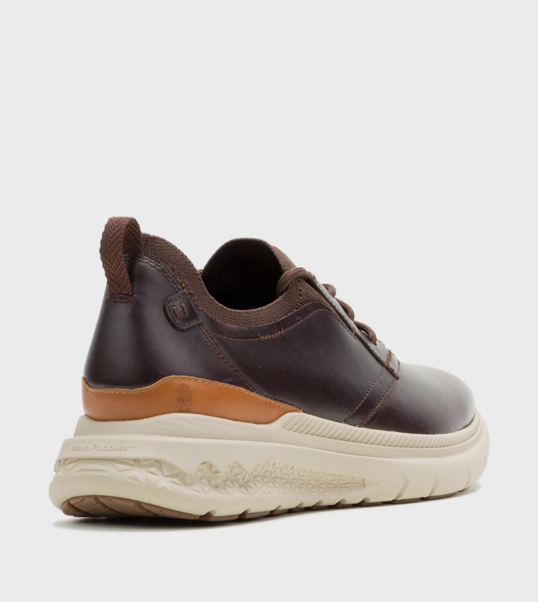 Solid Round Toe Lace-Up Shoes