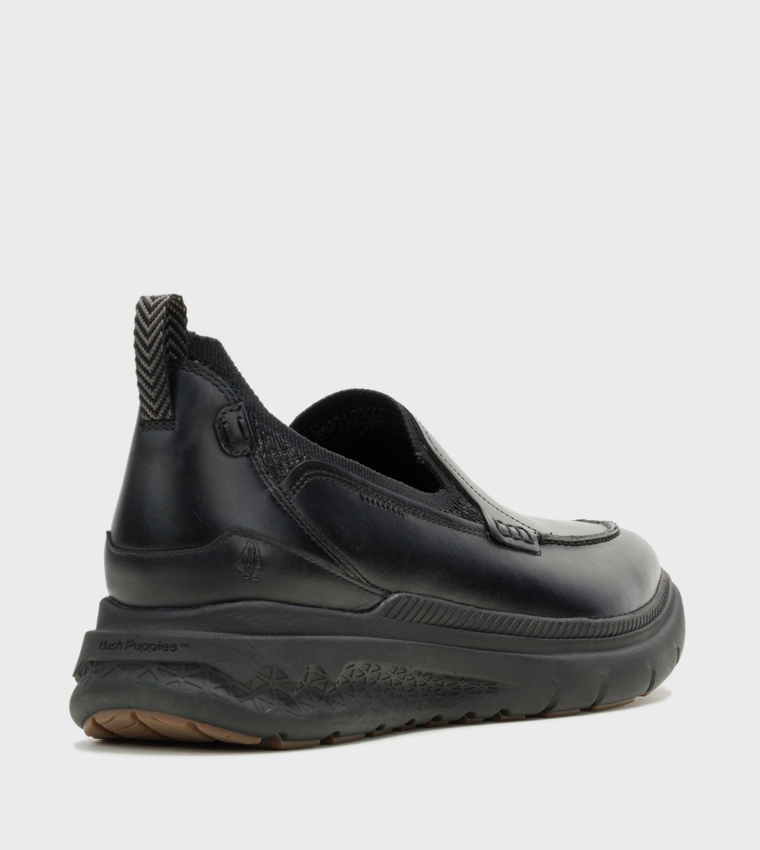 Solid Round Toe Slip-On Shoes