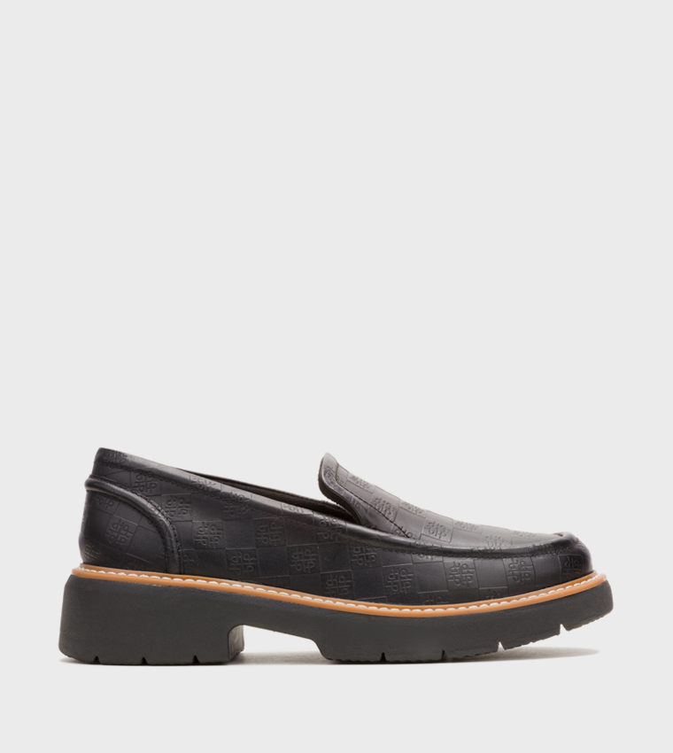 JODIE Monogram Patterned Penny Loafers