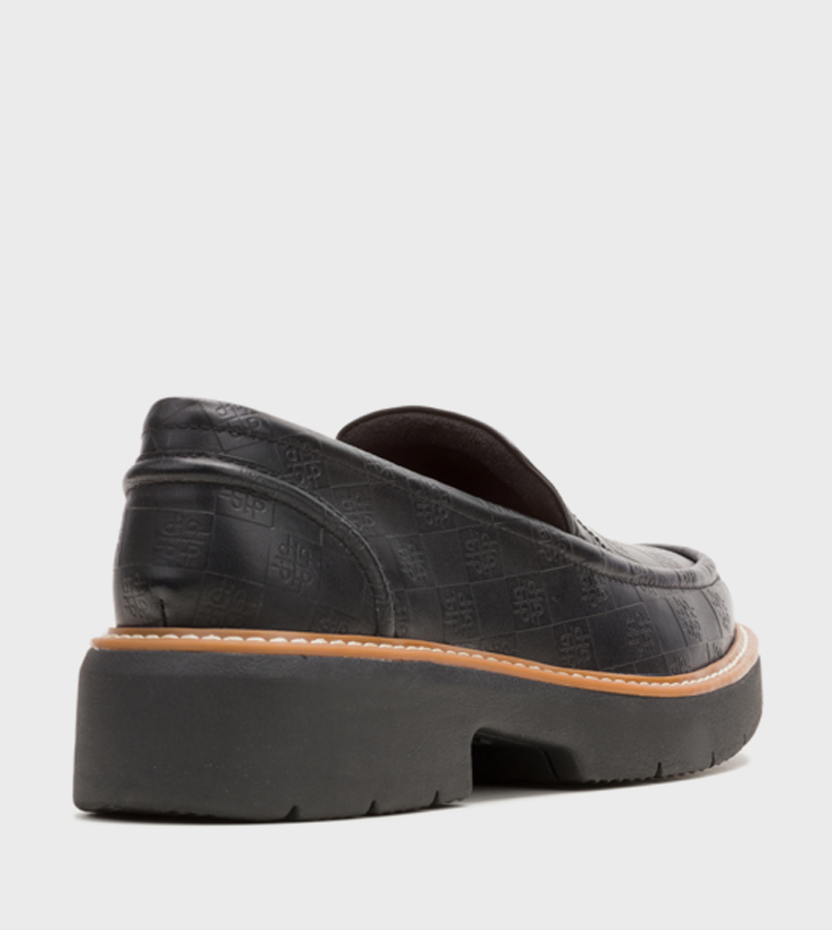 JODIE Monogram Patterned Penny Loafers