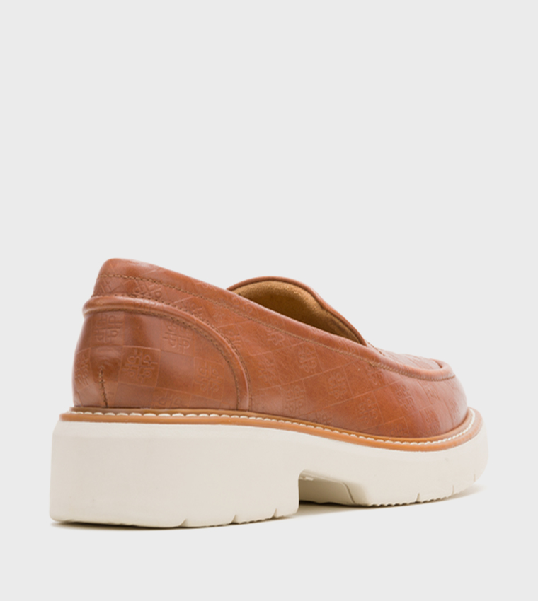 JODIE Monogram Patterned Penny Loafers