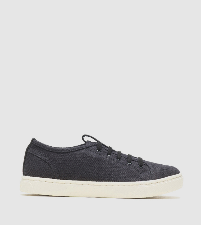 Buy Hush Puppies THE GOOD CUPSOLE Lace Up Low Top Sneakers In Black ...