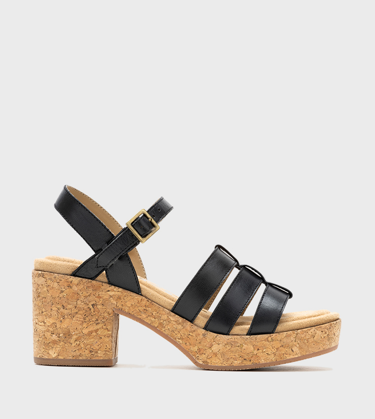 POPPY Cork Heel Sandals