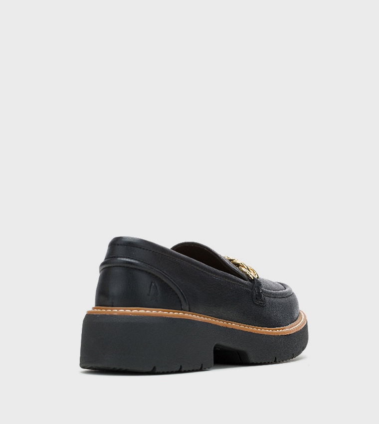 JODIE BIT Metal Accent Loafers
