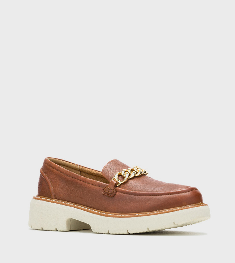 JODIE BIT Metal Accent Loafers