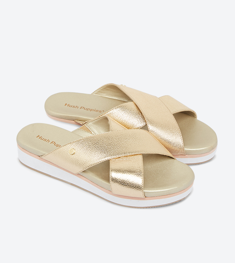 Hush puppies hot sale gold sandals